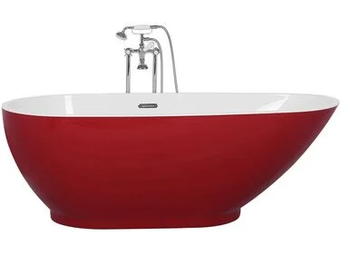 Frittstående badekar GUIANA 173 x 82 cm Rød v:8071560 Frittstående badekar GUIANA 173 x 82 cm Rød v:8071560