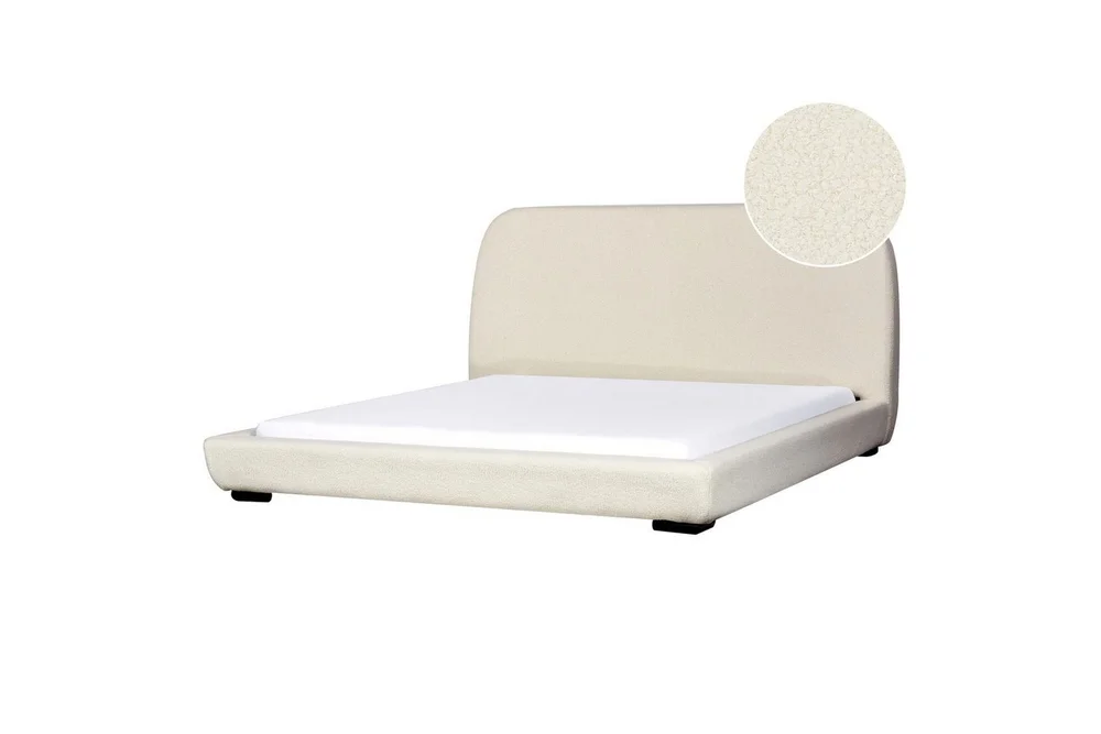 Dubbelsäng Beliani Roisel med lamellram 160×200, Bouclé Beige 180×200 VALUE_MISSING_2 v:1926427 Dubbelsäng Beliani Roisel med lamellram 160×200, Bouclé Beige 180×200 VALUE_MISSING_2 v:1926427