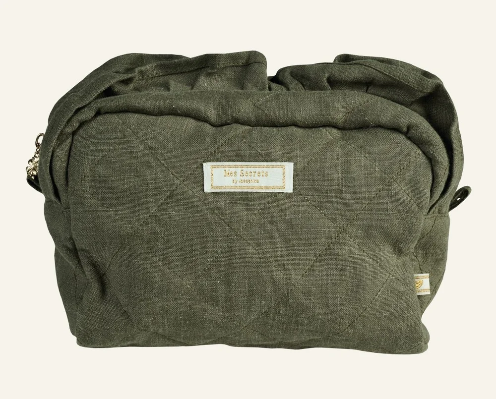 Toalettmappe olivengrønn – 14×20 cm v:226891