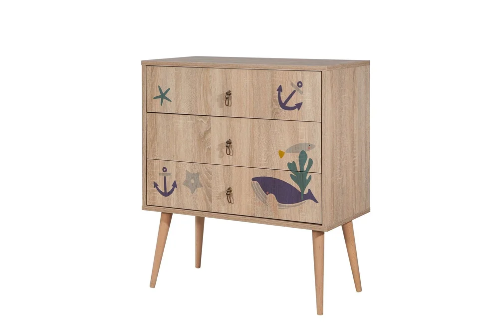 Bertoaria Kommode 80x89 cm Brun v:1948293