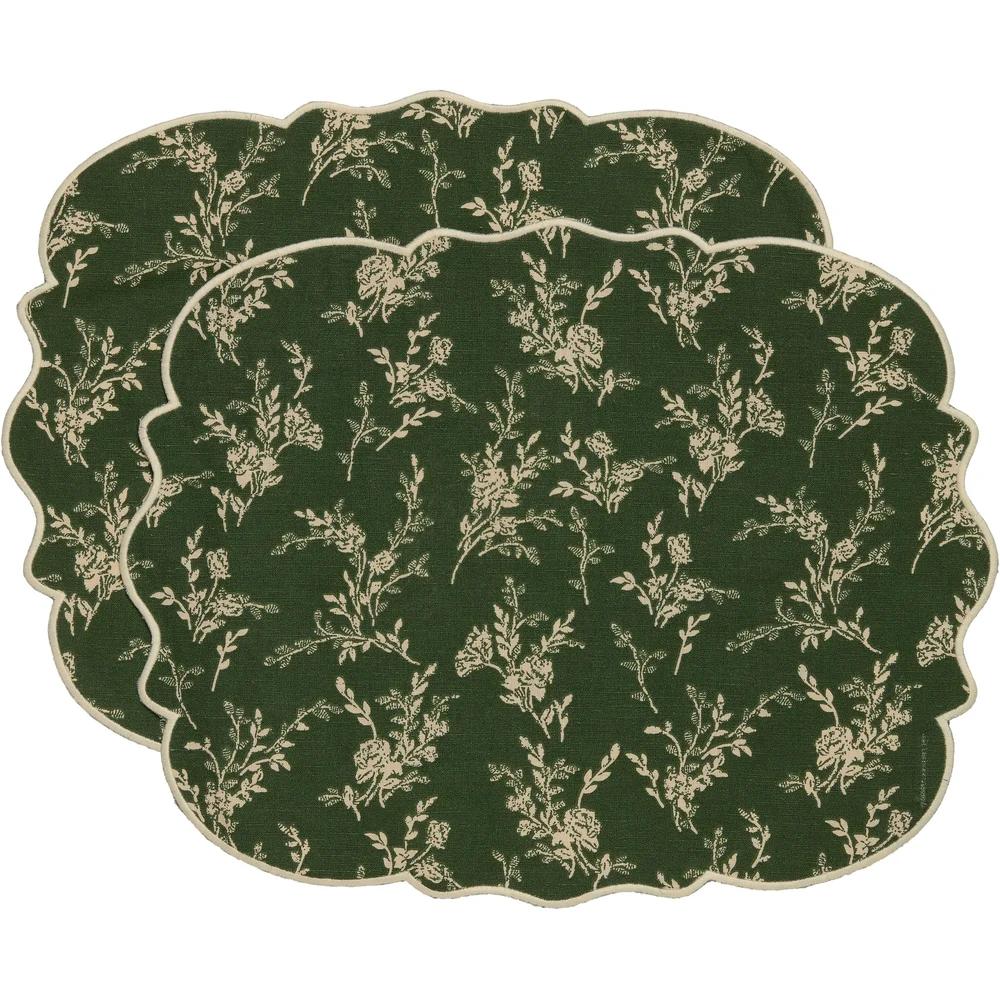 Gia Spisebrikke Blomst 35×45 cm 2-pk, Grønn v:9529332