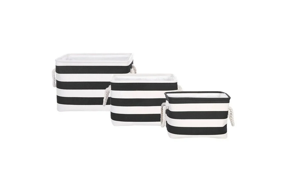 Kurv Darqab sett med 3 Sort, Hvit v:7290392 Kurv Darqab sett med 3 Sort, Hvit v:7290392