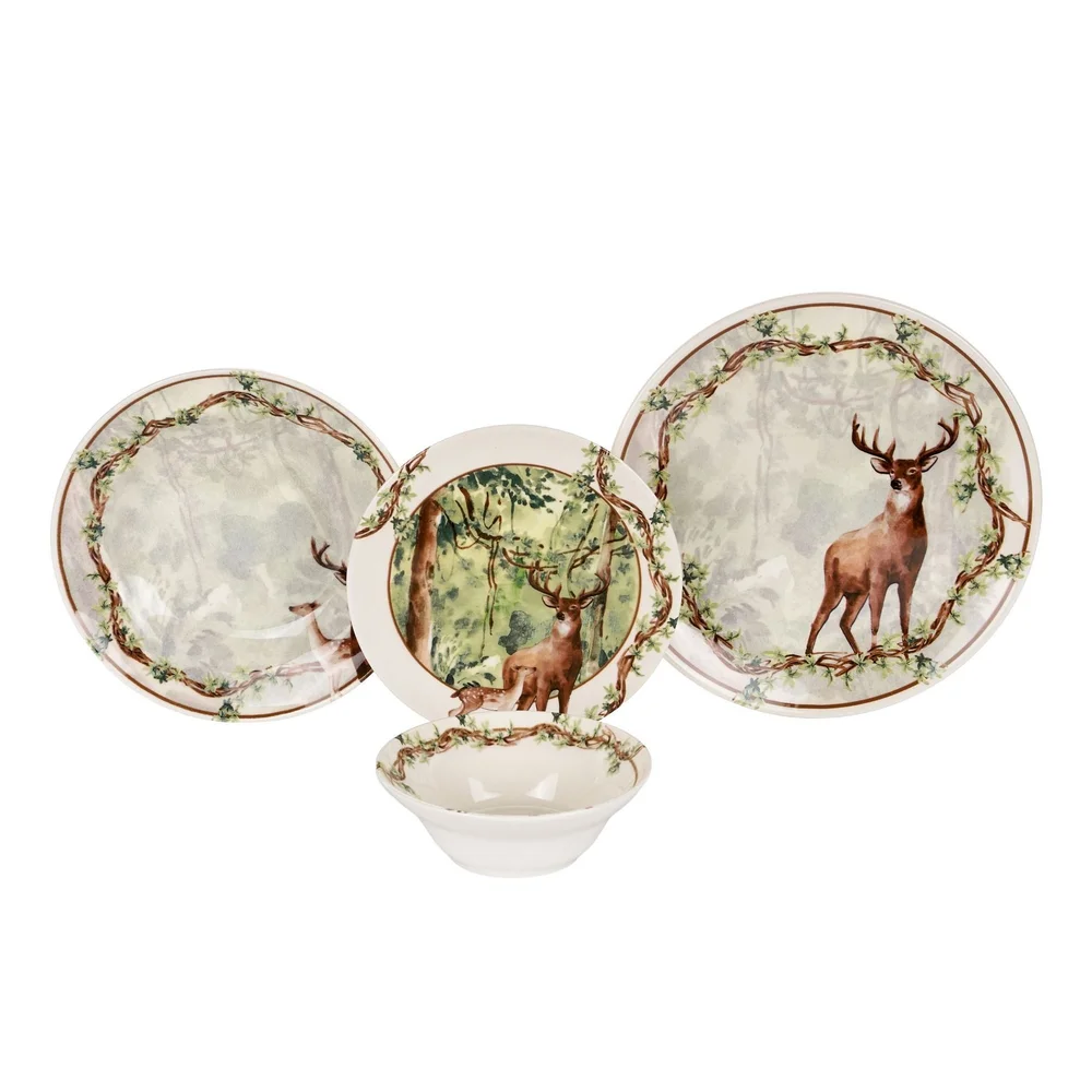 Middagsservise (24 deler) Opviq Wild (32 x 32 x 29 cm) Flerfarget v:3694823 Middagsservise (24 deler) Opviq Wild (32 x 32 x 29 cm) Flerfarget v:3694823