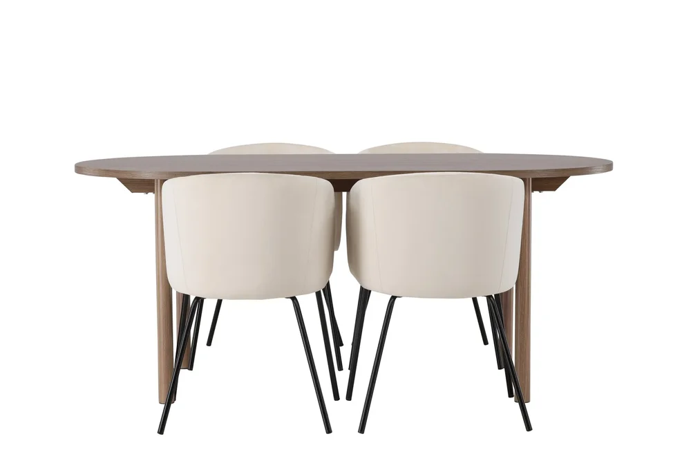 Andy Spisegruppe 180 cm Oval med 4 Berit Stoler v:3517255 Andy Spisegruppe 180 cm Oval med 4 Berit Stoler v:3517255