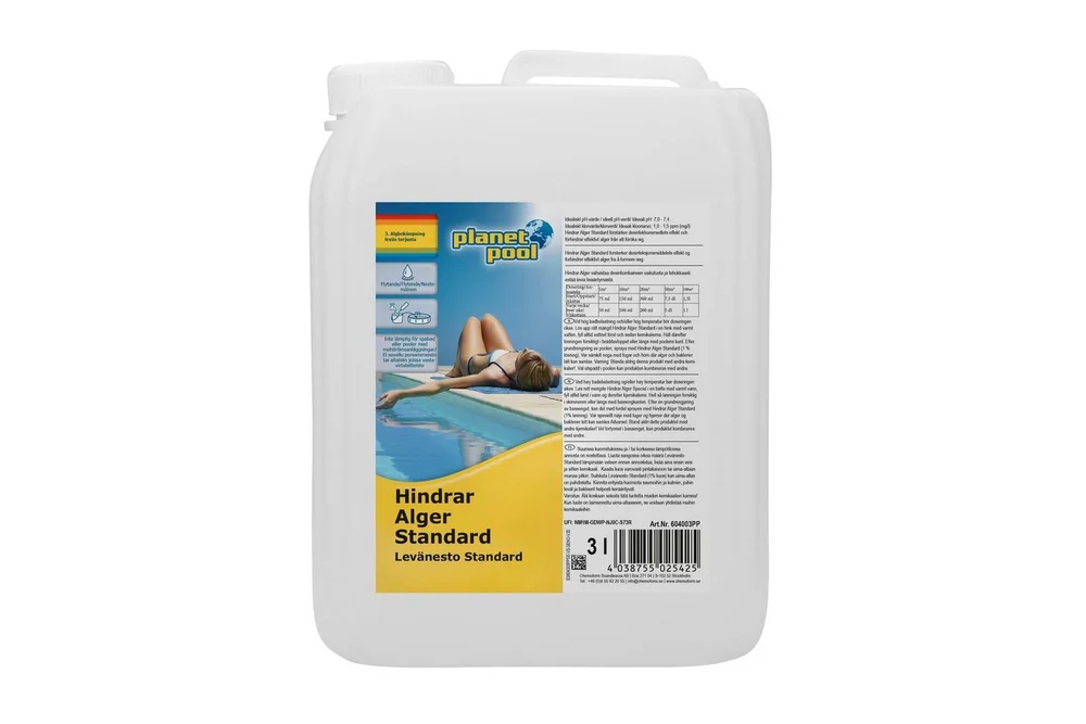 Vannpleie Planet Pool Hindrer Alger Standard 3 L v:6801584 Vannpleie Planet Pool Hindrer Alger Standard 3 L v:6801584