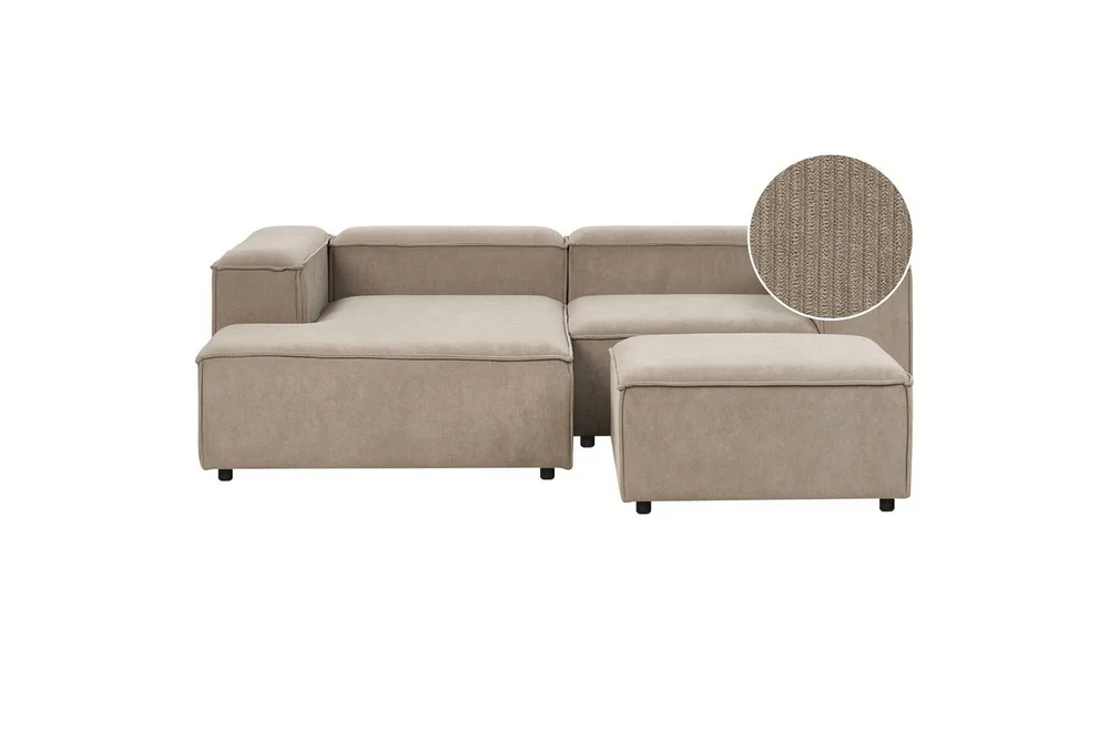 Soffgrupp Taupe, Svart Vänstervänd v:3203264