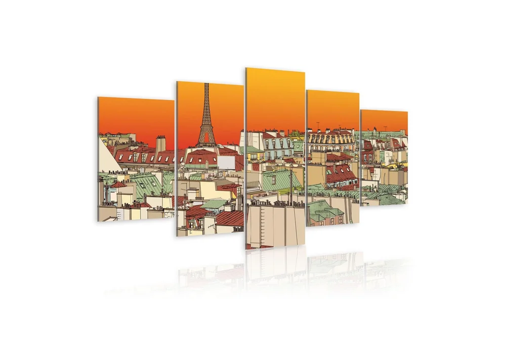 Bilde Parisian Sky In Orange Colour 200x100 v:7999848