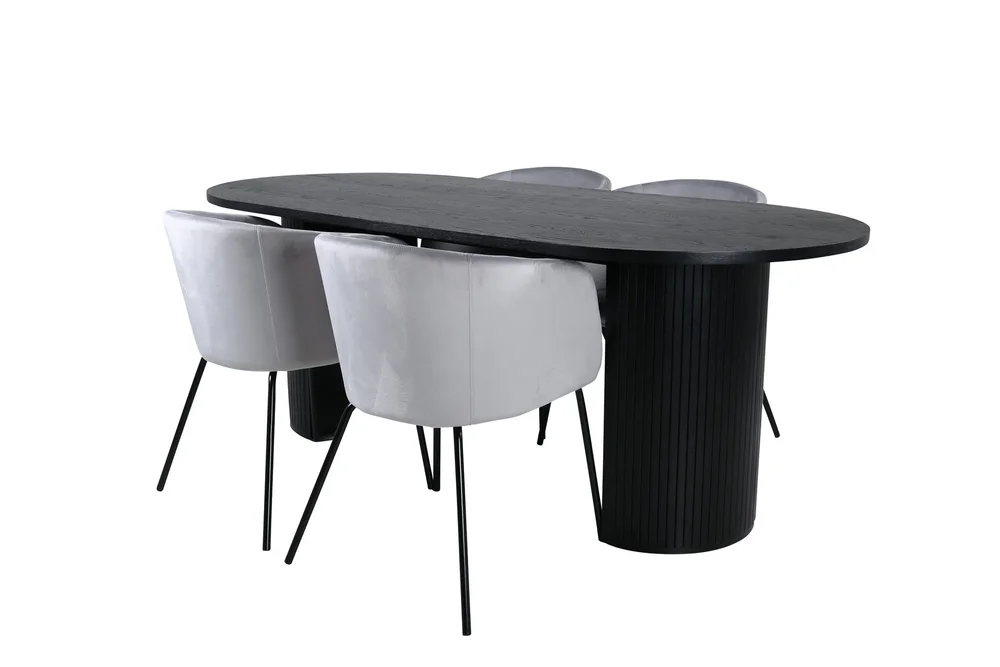 Bianca Matgruppe 200 cm Oval med 4 Berit stoler v:5032253 Bianca Matgruppe 200 cm Oval med 4 Berit stoler v:5032253