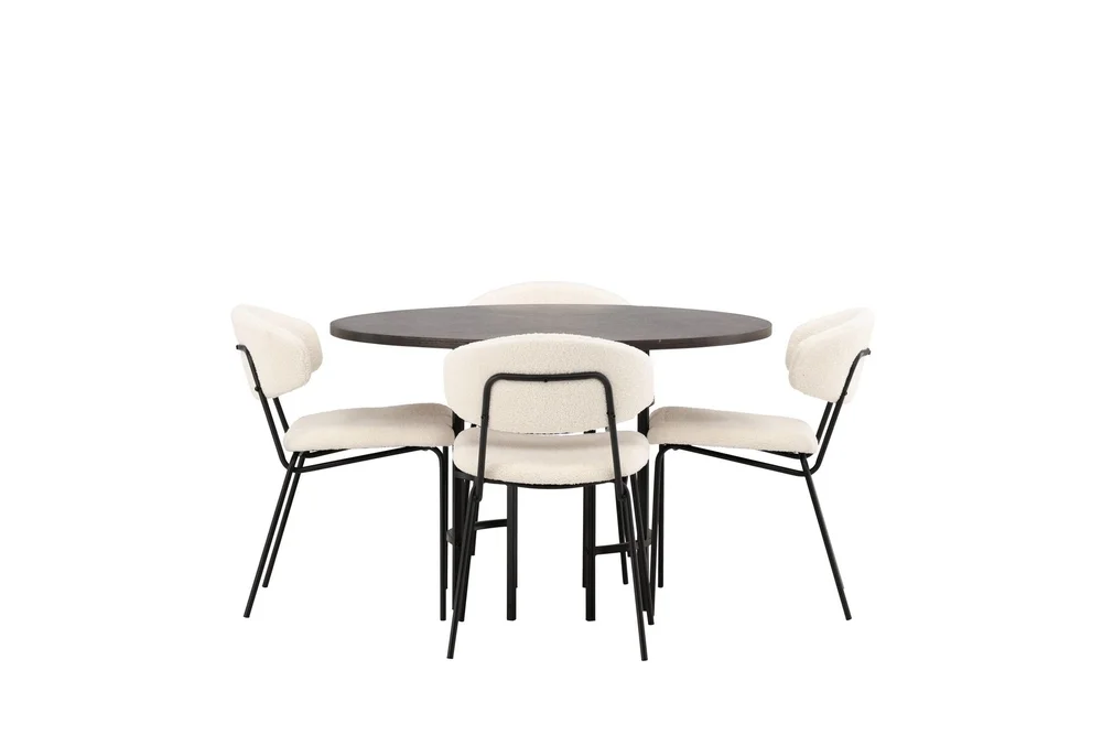 Copenhagen Spisegruppe 115 cm Rund med 4 Chico Stoler v:7264765 Copenhagen Spisegruppe 115 cm Rund med 4 Chico Stoler v:7264765