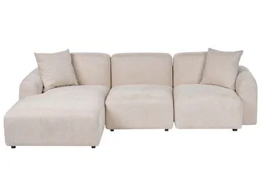 Modulær hjørnesofa 3-seter HEDE Lys beige Høyrevendt v:5516421 Modulær hjørnesofa 3-seter HEDE Lys beige Høyrevendt v:5516421