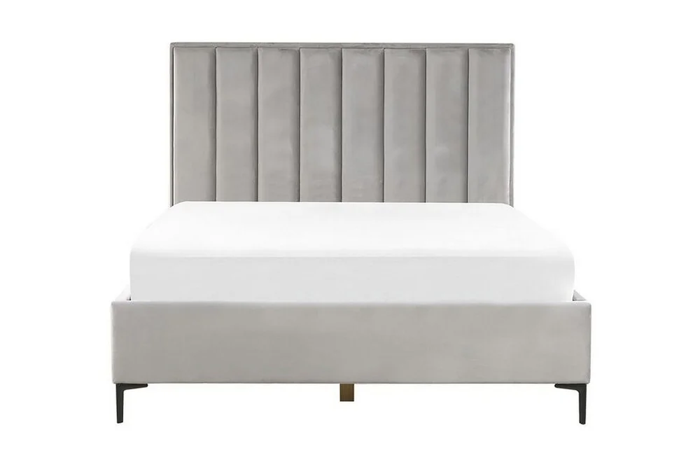dobbeltseng med oppbevaring 140×200 cm grå SEZANNE v:4266713 dobbeltseng med oppbevaring 140×200 cm grå SEZANNE v:4266713