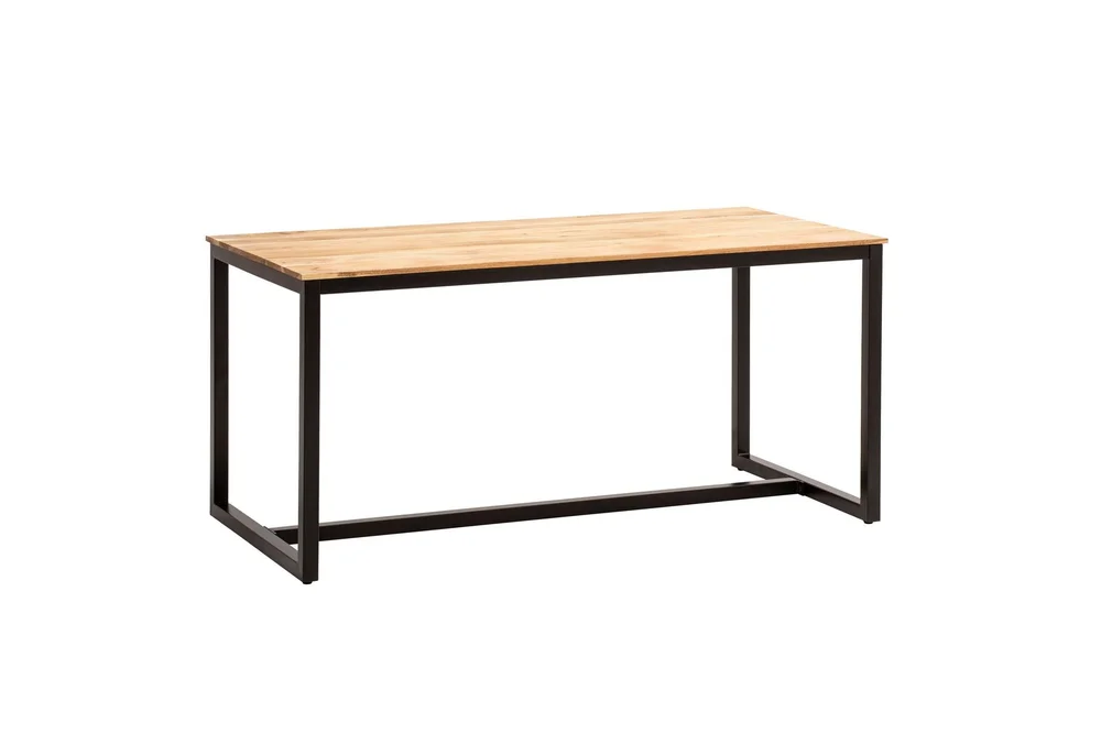 Spisebord Wohnling massivt tre industriell loft stil metall rammebein 120x60 cm v:5959850