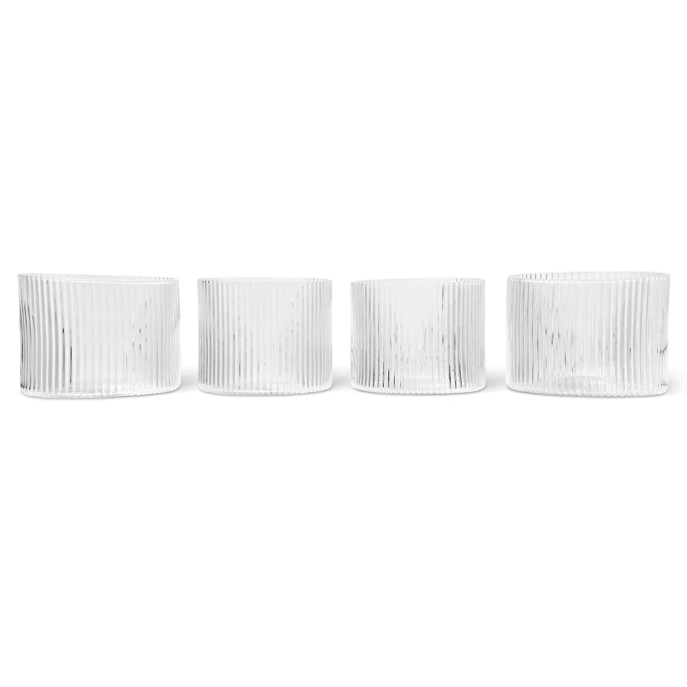 Ripple Glass Low 4-pk, Klar v:440438