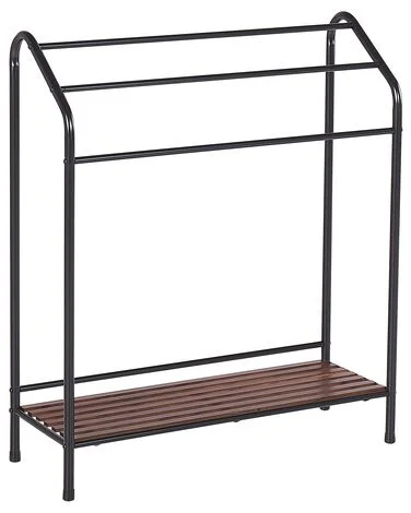 Håndkleholder med hylle MURIVA Metall Svart v:3768640 Håndkleholder med hylle MURIVA Metall Svart v:3768640