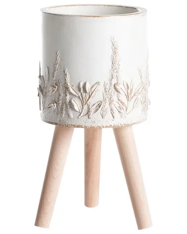 Blomsterpotte på ben PREWEZA 23 cm Off white v:4617731