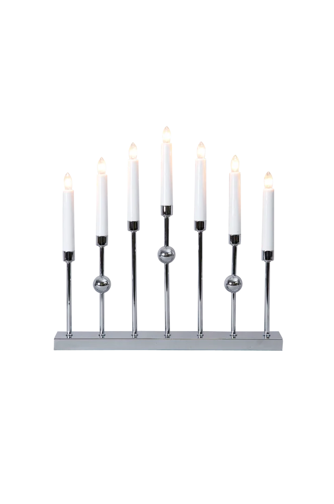 Adventslysestake Gustavo – Sølv – Belysning | m v:7969295