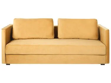 Sovesofa 3-seter EKSJO Med oppbevaring Fløyel Sennepsgul v:3015762 Sovesofa 3-seter EKSJO Med oppbevaring Fløyel Sennepsgul v:3015762