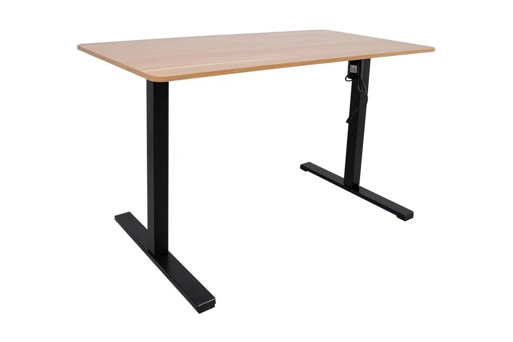 Skrivebord Ergo Optimal med motor 120x60 cm Eik v:8143016