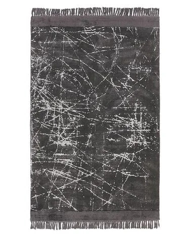 Teppe HANLI Mørkegrå 140 x 200 cm Viskose v:4240389