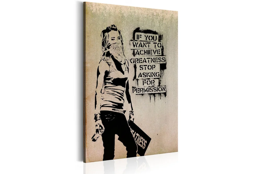 Bilde Graffiti Slogan By Banksy 60x90 v:1045214