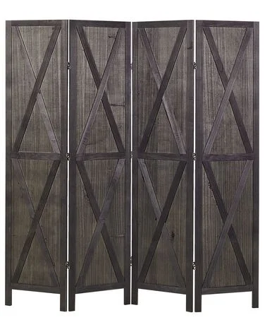 Romdeler med 4 paneler RIDANNA 163 cm 170 cm Mørkebrun v:465588
