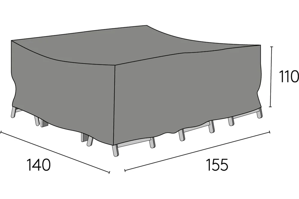 Hillerstorp Møbeltrekk 155x140x110 cm Grå v:6291374