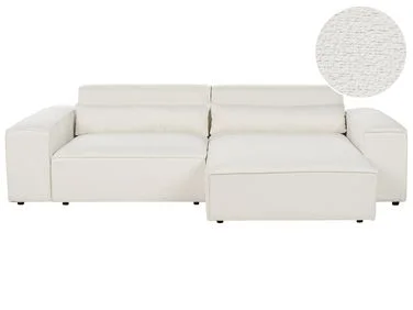 Modulær hjørnesofa 3-seter HELLNAR Bouclé Off white Venstrevendt v:7965806
