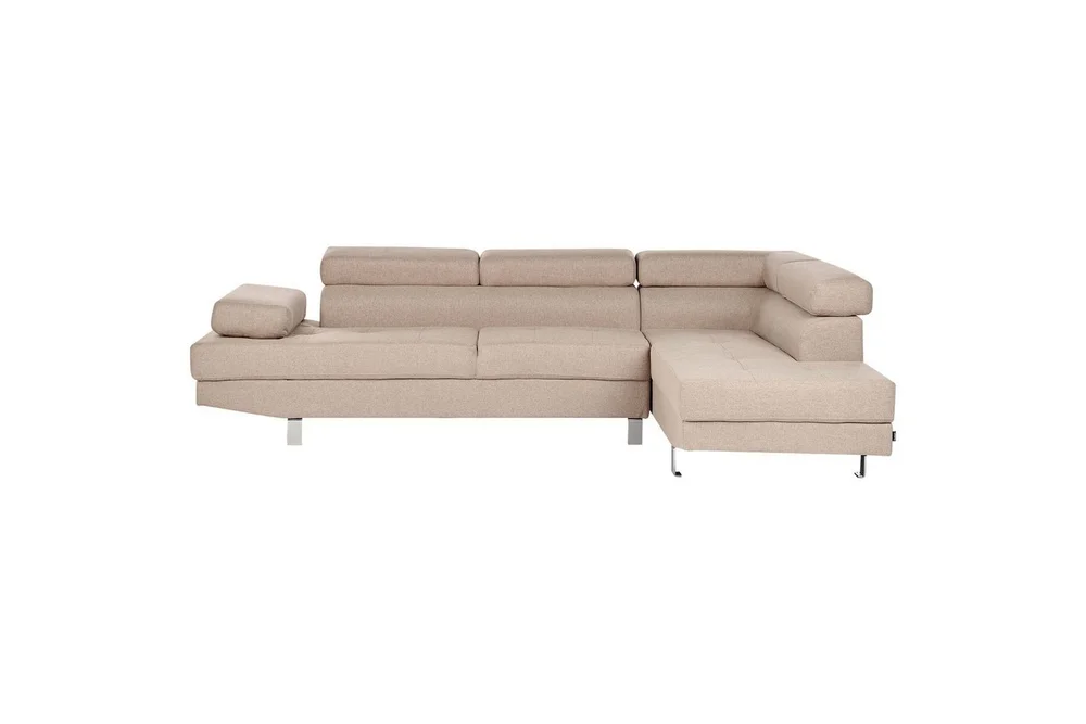 Vanlig Soffa med schäslong utan divan Beige, Silver v:1805513 Vanlig Soffa med schäslong utan divan Beige, Silver v:1805513