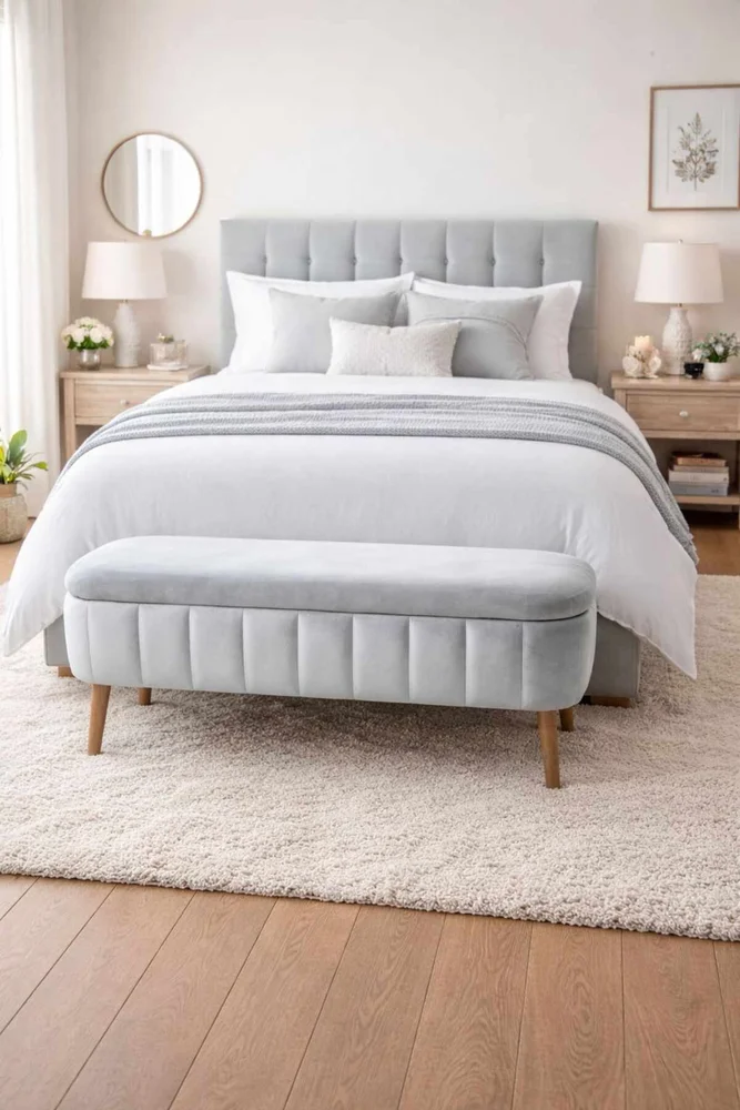 Puff med oppbevaring Atelier Del Sofa Oslo Babyface (90 x 46 x 35 cm) Grå v:8125481 Puff med oppbevaring Atelier Del Sofa Oslo Babyface (90 x 46 x 35 cm) Grå v:8125481