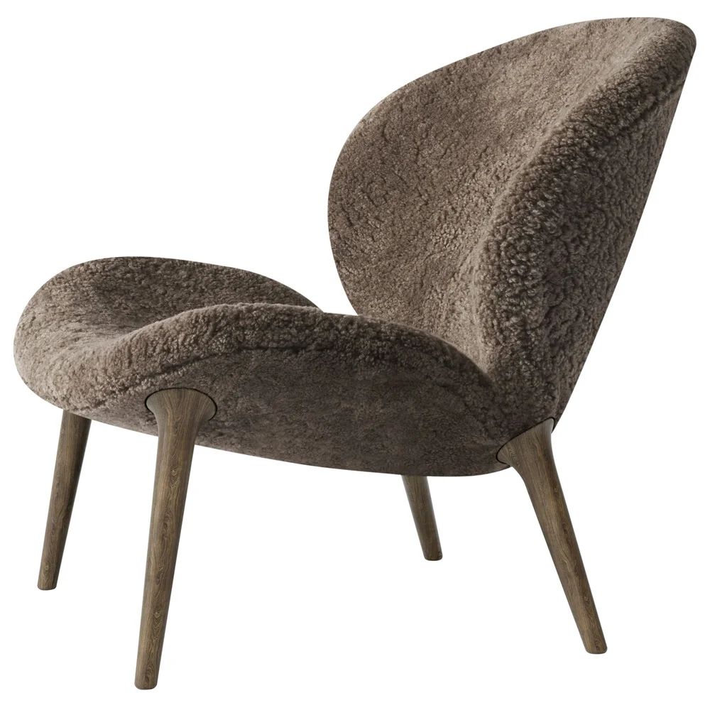 Lodge Lenestol Lav Rygg, Mørk Eik / Curly 07 Umber v:8621975