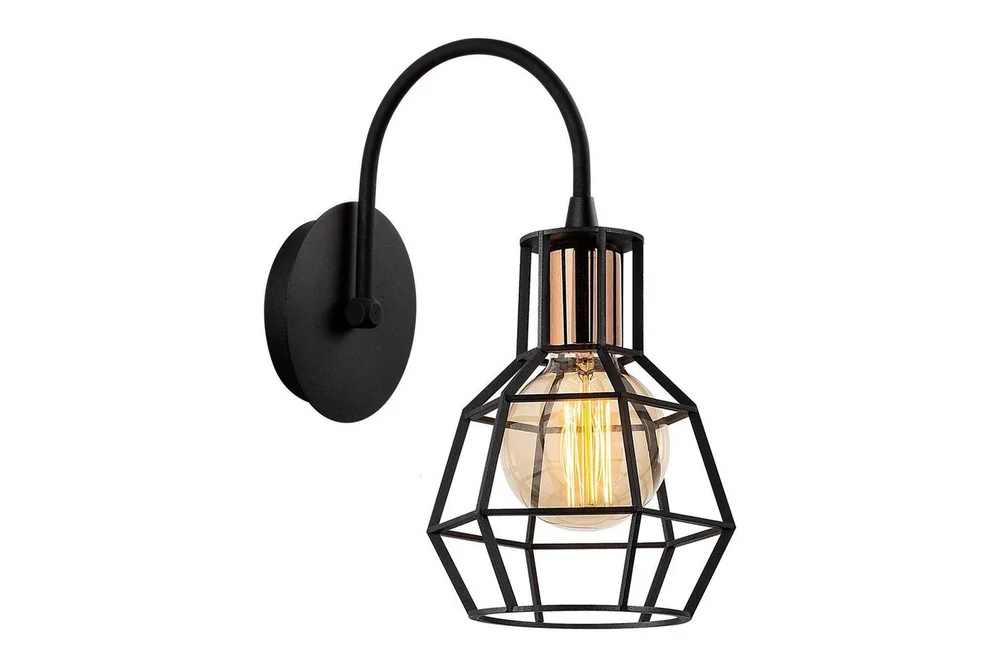 Vegg lampe Halieland svart / bronse v:9021186 Vegg lampe Halieland svart / bronse v:9021186