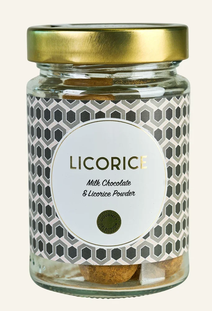 M/melkesjokolade og lakrispulver brun - 170 g v:3427618