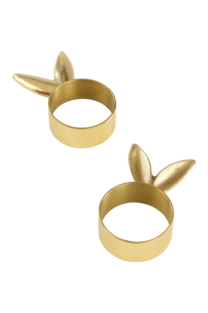 FUNNY BUNNY serviettring med 2-pakk – Gull – Tekstiler | m v:4786098