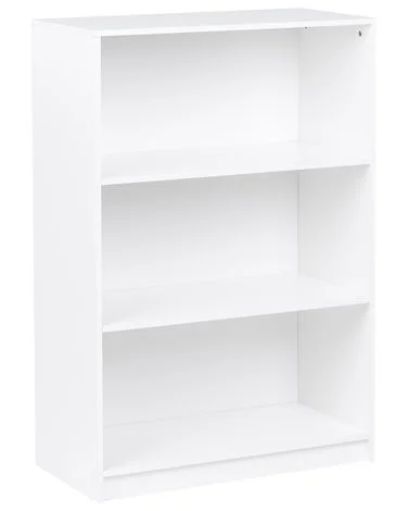 Bokhylle med 3 hyller ZEHNA 117 cm Hvit v:1402794