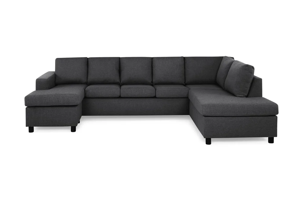 Crazy 5-seters Høyrevendt U-formet X-Large Sofa med Divan og Sjeselong i Stoff v:5622312 Crazy 5-seters Høyrevendt U-formet X-Large Sofa med Divan og Sjeselong i Stoff v:5622312