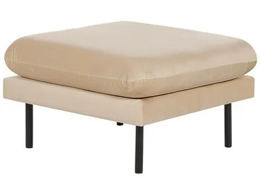 Fotskammel VINTERBRO Fløyel Beige v:126483