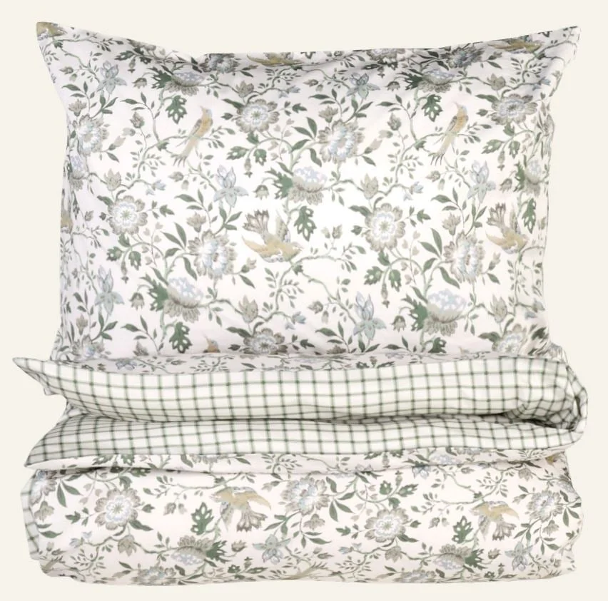 Sateng sengesett multi grønn – 140×220 cm v:7706447 Sateng sengesett multi grønn – 140×220 cm v:7706447