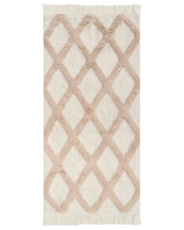 Barneteppe PUNSARI Beige 55 x 120 cm Bomull v:6556229