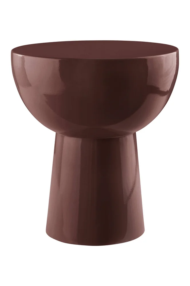 BALIS GLOSSY rundt sidebord – Rød m v:4628883