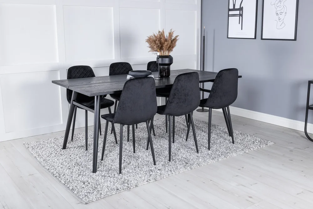 Zenazmi Forlengningsbar Spisegruppe 195 cm inkl. 6 Ypas Stol v:2404376