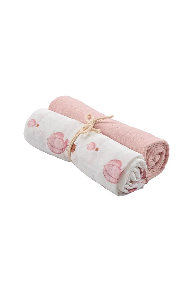 Muslin-teppe, 2-pakning Balloon – Rosa – Barnerom | m v:2144895