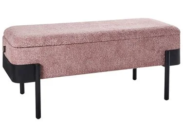 Polstret oppbevaringsbenk WARREN Chenille Rosa v:5941329 Polstret oppbevaringsbenk WARREN Chenille Rosa v:5941329
