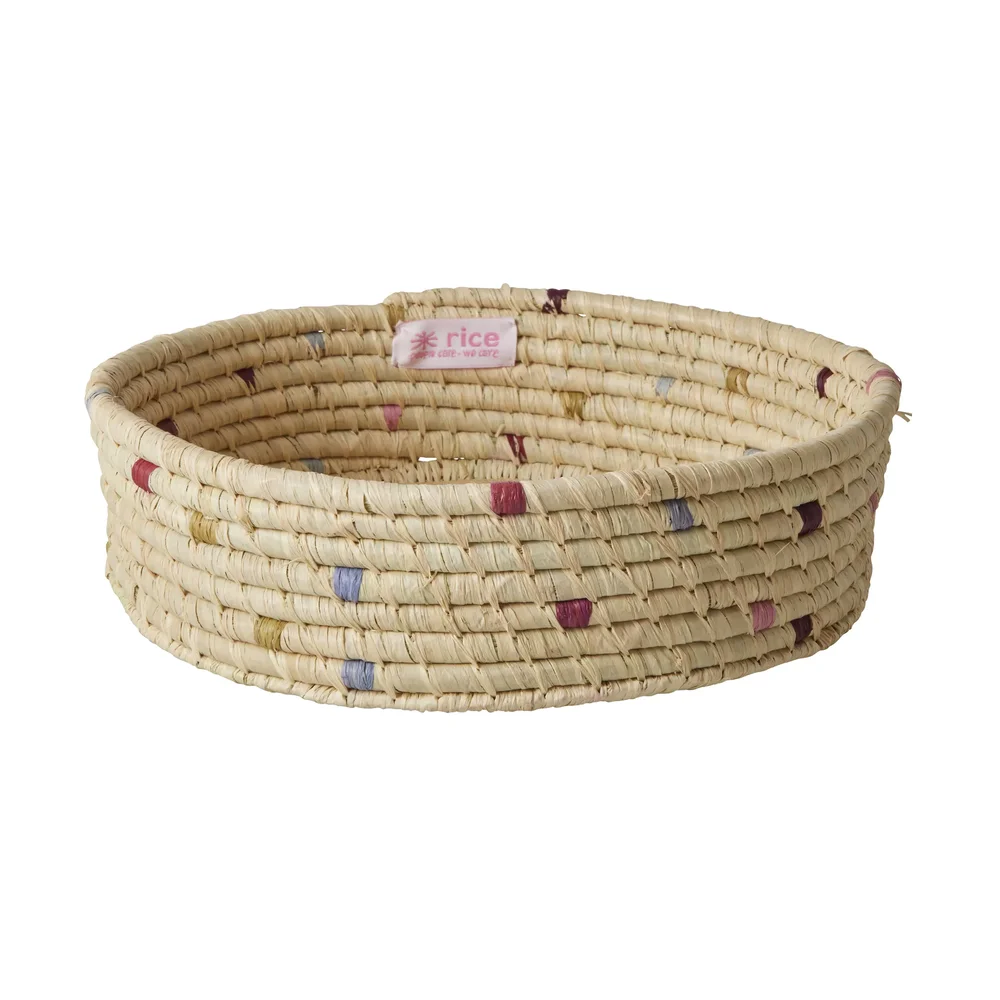 Rice raffia rund oppbevaringskurv small v:6816370 Rice raffia rund oppbevaringskurv small v:6816370