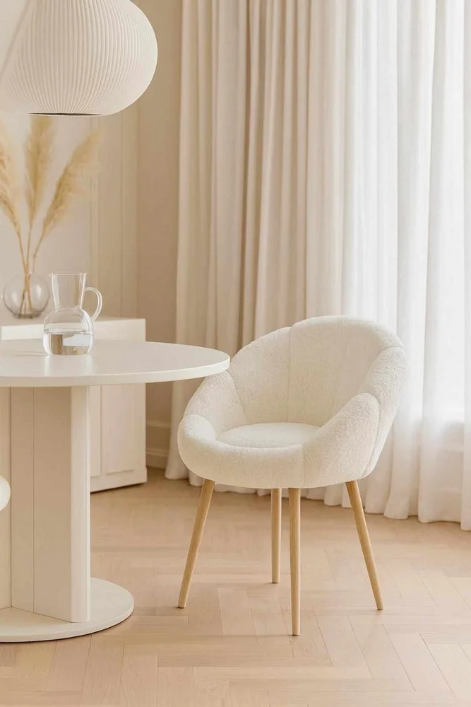 Ørelappstol Atelier Del Sofa Papatya (70 x 110 x 70 cm) Hvit valnøtt v:3381727