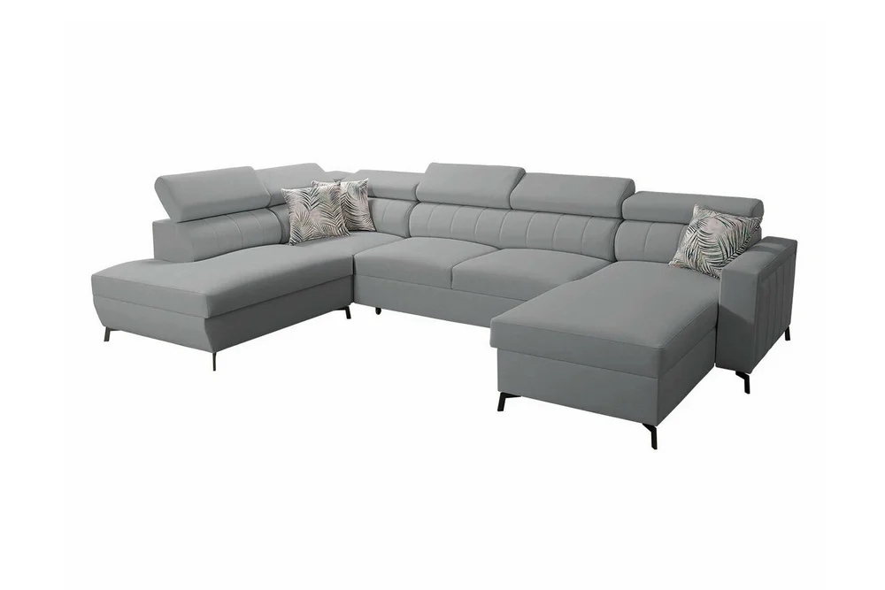 Galbally 5-sits Hörnbäddsoffa Ljusgrå v:1460611