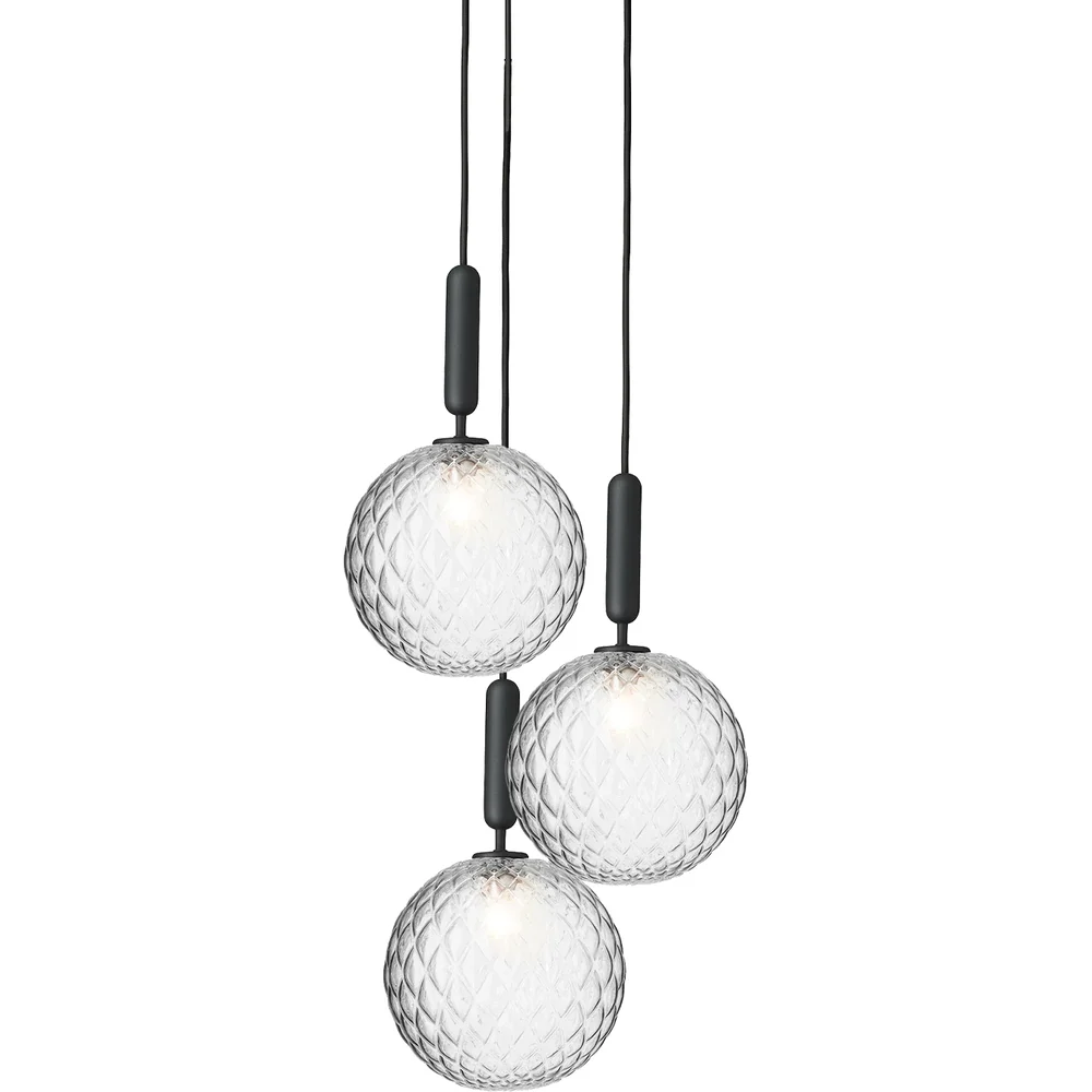 Miira 3 Lysekrone 370 mm, Rock Grey / Klar v:3433981 Miira 3 Lysekrone 370 mm, Rock Grey / Klar v:3433981
