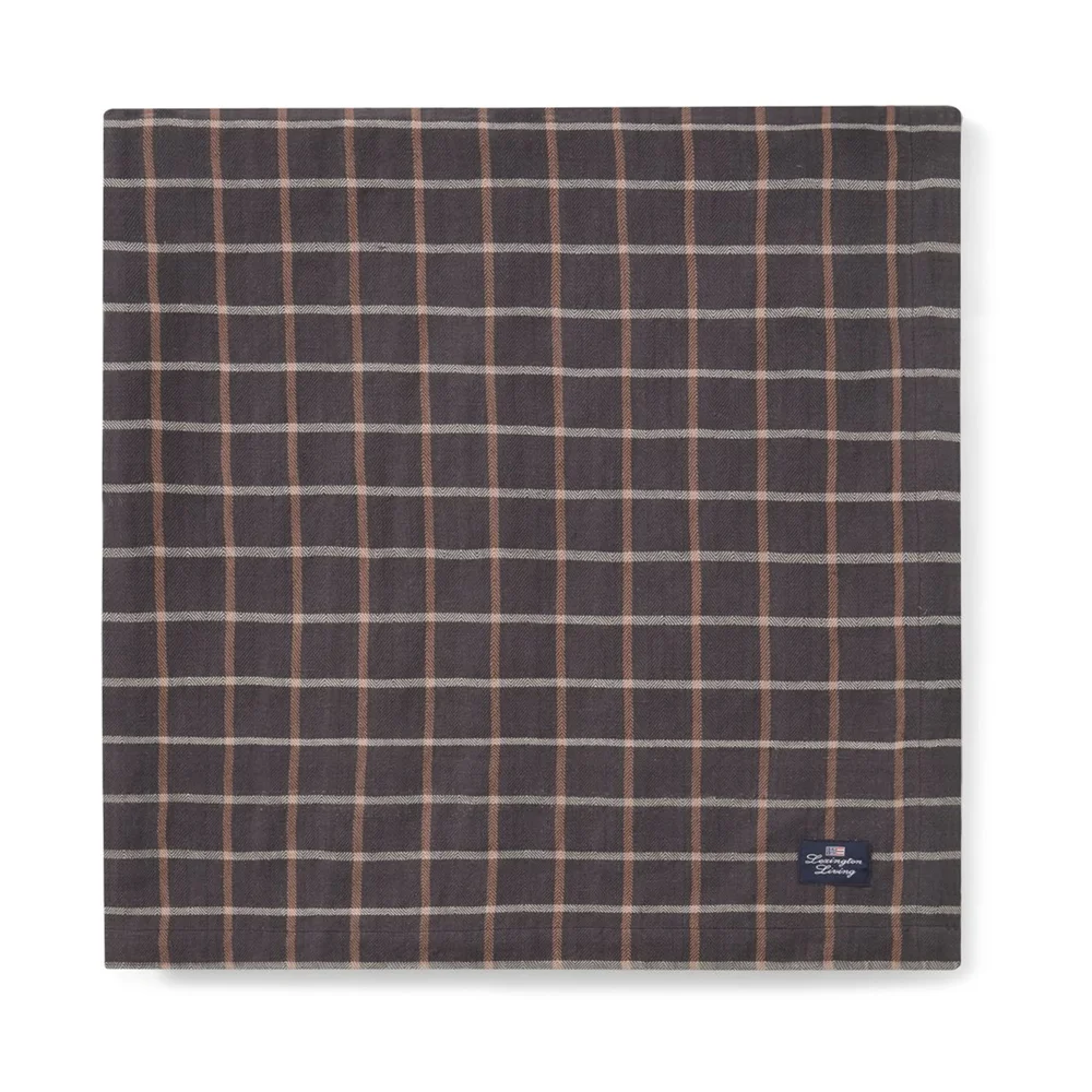 Checked Cotton Linen duk 150 x 350 cm v:7133105
