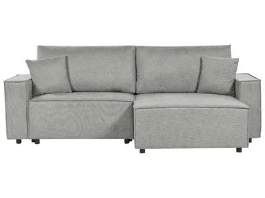 Hjørnesovesofa 3-seter KARILA Med oppbevaring Grå Venstrevendt v:8607845 Hjørnesovesofa 3-seter KARILA Med oppbevaring Grå Venstrevendt v:8607845