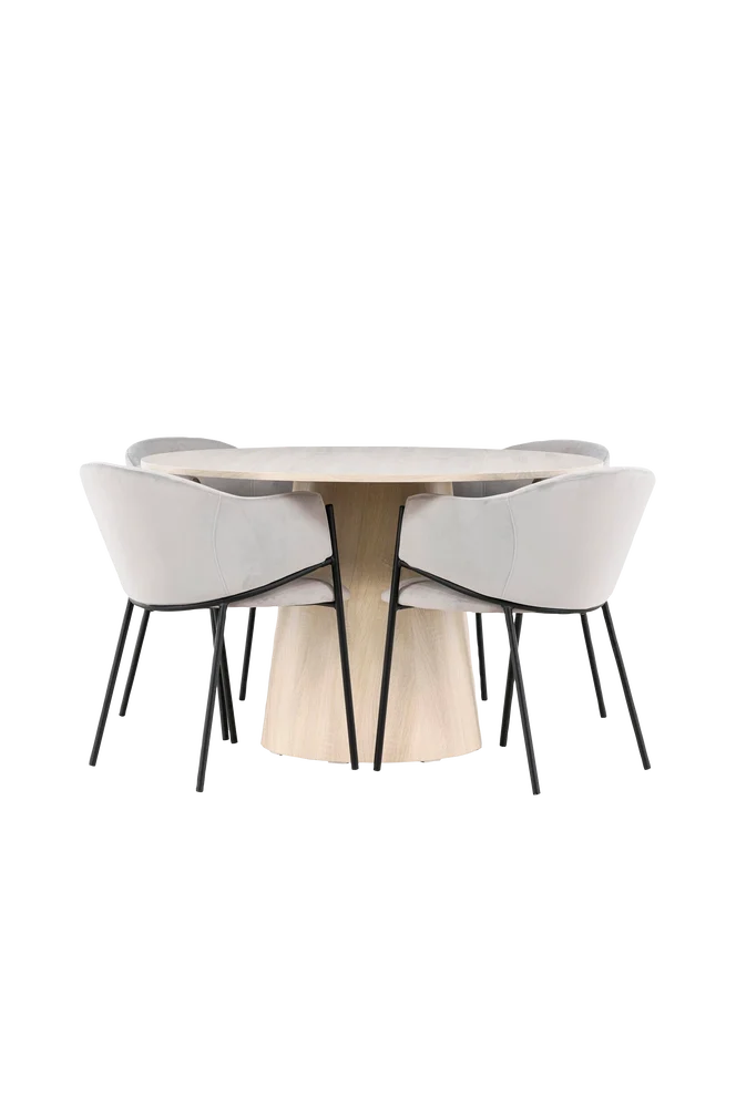 Lanzo spisebord med Evelina spisestol v:6159035 Lanzo spisebord med Evelina spisestol v:6159035