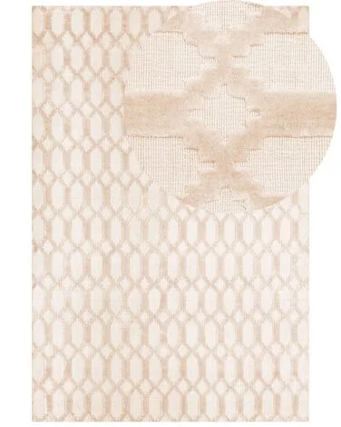 Teppe CIZRE Beige 160 x 230 cm Viskose v:9037952 Teppe CIZRE Beige 160 x 230 cm Viskose v:9037952